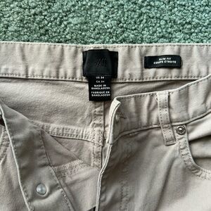 H&M Beige Slim Fit Trousers